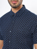 ATP-2120 ACROSS THE POND S/S Men's Casual Printed Shirt
