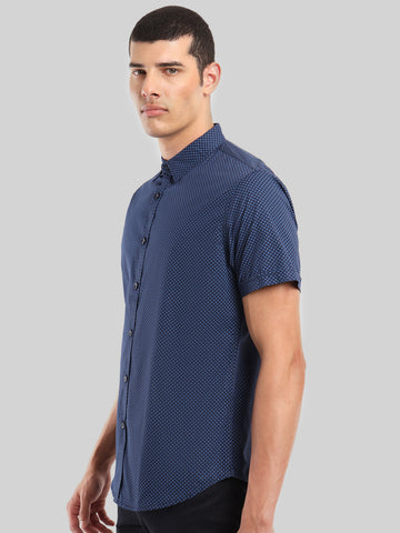 ATP-GO-2115 ACROSS THE POND Men's Casual Printed Shirt