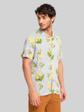 ATP-2407 ACROSS THE POND Men's Casual Printed Shirt