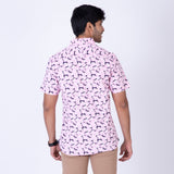 ATP-2119 ACROSS THE POND S/S Men's Casual Printed Shirt