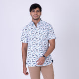 ATP-2119 ACROSS THE POND S/S Men's Casual Printed Shirt