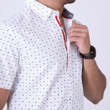 ATP-2115 ACROSS THE POND S/S  Men's Casual Printed Shirt