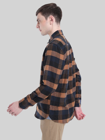 ATP-2005-FW003 ACROSS THE POND Casual Men's Flannel Shirt