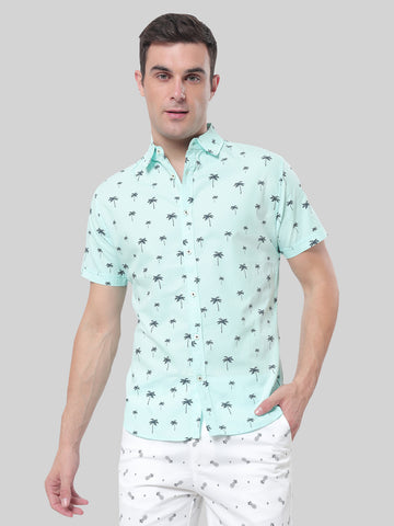 ATP-GO-2088 ACROSS THE POND S/S Men's Casual Printed Shirt