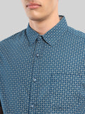 ATP-2130222 MENS S/S PRINTED SHIRT 100% COTTON PEACHED POPLIN