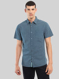 ATP-2130222 MENS S/S PRINTED SHIRT 100% COTTON PEACHED POPLIN