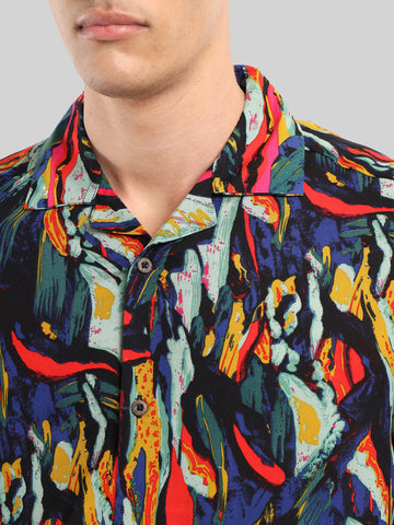 ATP-2412122 MENS S/S PRINTED RAYON CAMP SHIRT 100% RAYON