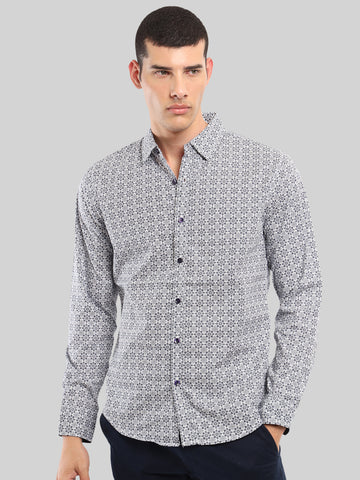 ATP-Geometrical printed full sleeve shirt