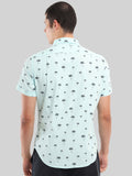 ATP- Palm tree printed short sleeve shirt