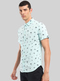 ATP- Palm tree printed short sleeve shirt