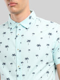 ATP- Palm tree printed short sleeve shirt