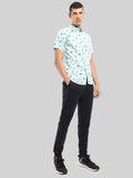 ATP- Palm tree printed short sleeve shirt