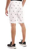 HB-7007H-Flamingo Across The Pond Men's Flamingo Printed Cotton Shorts