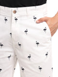 HB-7007H-Flamingo Across The Pond Men's Flamingo Printed Cotton Shorts