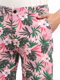 HB-7001222 Across The Pond Men's PINK TROPICAL printed cotton shorts