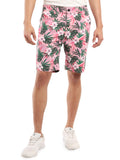 HB-7001222 Across The Pond Men's PINK TROPICAL printed cotton shorts