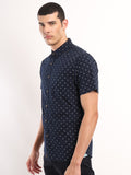 ATP-2127222 MENS S/S PRINTED SHIRT 100% COTTON PEACHED POPLIN