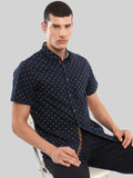 ATP-2127222 MENS S/S PRINTED SHIRT 100% COTTON PEACHED POPLIN