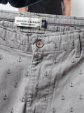 HB-7007C-Anchor  Across The Pond Men's Anchor Printed Cotton Shorts