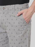 HB-7007C-Anchor  Across The Pond Men's Anchor Printed Cotton Shorts