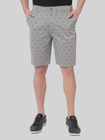 HB-7007C-Anchor  Across The Pond Men's Anchor Printed Cotton Shorts