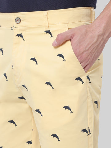 HB-7007120J-Dolphin  Across The Pond Men's Dolphin Printed Cotton Shorts