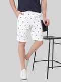 HB-7007N-PALM TREE Across The Pond Men's Palm Tree Printed Cotton Shorts