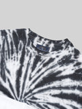 ATP-1087K122  Across the pond Men's tie dye colored short sleeve tie dye col block crew T-Shirt