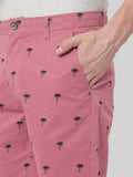 HB-7007N-PALM TREE Across The Pond Men's Palm Tree Printed Cotton Shorts