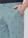 HB-7007M-Hook  Across The Pond Men's Hook Printed Cotton Shorts