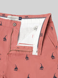 HB-7007D-Sailboat Across The Pond Men's Sailboat Printed Cotton Shorts