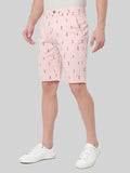 HB-7007F-Lighthouse   Across The Pond Men's Light House Printed Cotton Shorts