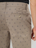 HB-7007C-Anchor  Across The Pond Men's Anchor Printed Cotton Shorts