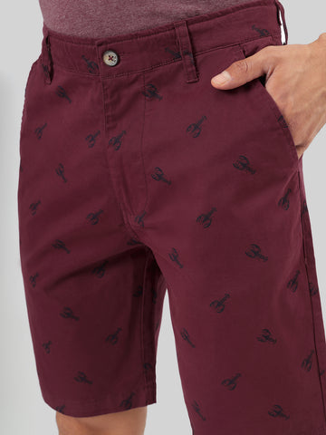 HB-7007A-LOBSTER Across The Pond Men's Lobster Printed Cotton Shorts