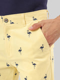 HB-7007H-Flamingo Across The Pond Men's Flamingo Printed Cotton Shorts