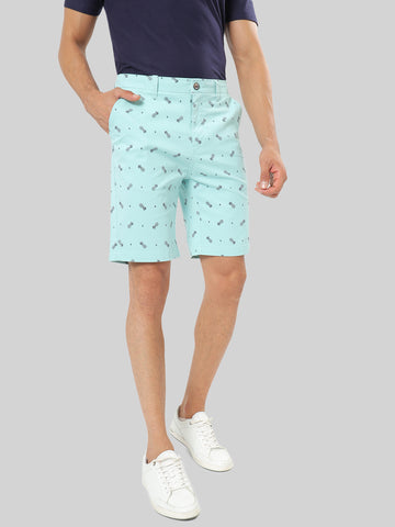 HB-7007G-PINEAPPLE  Across The Pond Men's Pineapple Printed Cotton Shorts