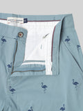 HB-7007H-Flamingo Across The Pond Men's Flamingo Printed Cotton Shorts