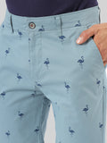 HB-7007H-Flamingo Across The Pond Men's Flamingo Printed Cotton Shorts