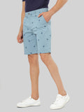 HB-7007H-Flamingo Across The Pond Men's Flamingo Printed Cotton Shorts