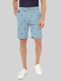 HB-7007H-Flamingo Across The Pond Men's Flamingo Printed Cotton Shorts