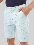 HB-7028 Across The Pond Men's Polka Dot Printed Cotton Shorts