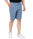 HB-7007N-PALM TREE Across The Pond Men's Palm Tree Printed Cotton Shorts