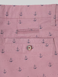 HB-7007C-Anchor  Across The Pond Men's Anchor Printed Cotton Shorts