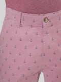 HB-7007C-Anchor  Across The Pond Men's Anchor Printed Cotton Shorts