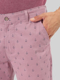 HB-7007C-Anchor  Across The Pond Men's Anchor Printed Cotton Shorts