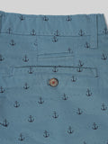 HB-7007C-Anchor  Across The Pond Men's Anchor Printed Cotton Shorts