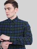 LONG SLEEVE BRUSHED FLANNEL SHIRT WITH SHERPA