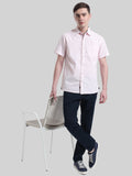 ATP-2132222 MENS S/S PRINTED SHIRT 100% COTTON PEACHED POPLIN