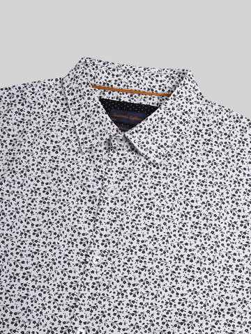 GO-2129222 MENS L/S PRINTED SHIRT WITH CONTRAST FABRIC (CRISPY)