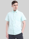 ATP-2132222 MENS S/S PRINTED SHIRT 100% COTTON PEACHED POPLIN